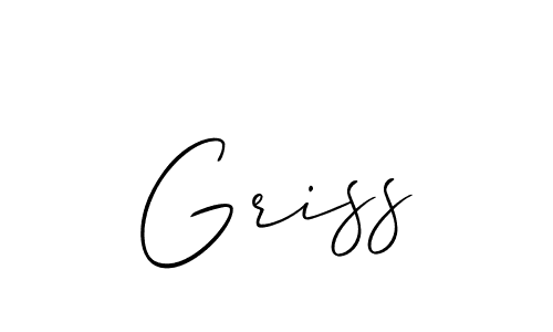It looks lik you need a new signature style for name Griss. Design unique handwritten (Allison_Script) signature with our free signature maker in just a few clicks. Griss signature style 2 images and pictures png