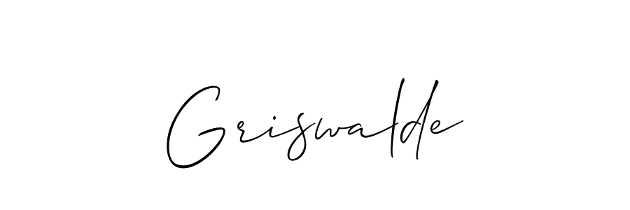 You should practise on your own different ways (Allison_Script) to write your name (Griswalde) in signature. don't let someone else do it for you. Griswalde signature style 2 images and pictures png