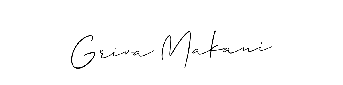 Also You can easily find your signature by using the search form. We will create Griva Makani name handwritten signature images for you free of cost using Allison_Script sign style. Griva Makani signature style 2 images and pictures png