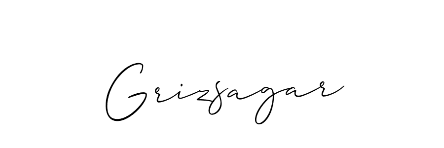 Make a beautiful signature design for name Grizsagar. With this signature (Allison_Script) style, you can create a handwritten signature for free. Grizsagar signature style 2 images and pictures png