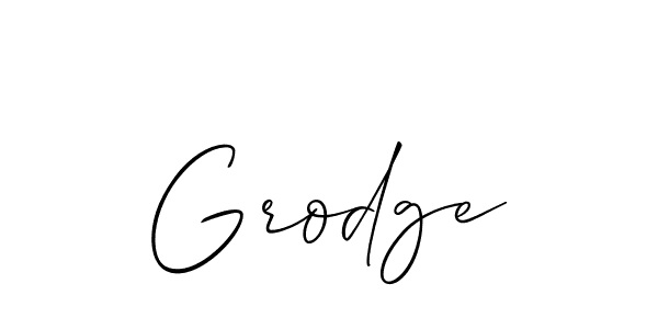 How to Draw Grodge signature style? Allison_Script is a latest design signature styles for name Grodge. Grodge signature style 2 images and pictures png