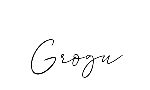 Best and Professional Signature Style for Grogu. Allison_Script Best Signature Style Collection. Grogu signature style 2 images and pictures png