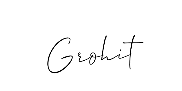 Make a short Grohit signature style. Manage your documents anywhere anytime using Allison_Script. Create and add eSignatures, submit forms, share and send files easily. Grohit signature style 2 images and pictures png