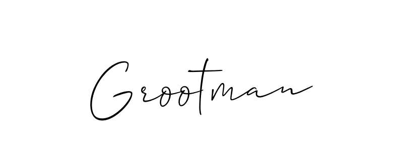 Grootman stylish signature style. Best Handwritten Sign (Allison_Script) for my name. Handwritten Signature Collection Ideas for my name Grootman. Grootman signature style 2 images and pictures png