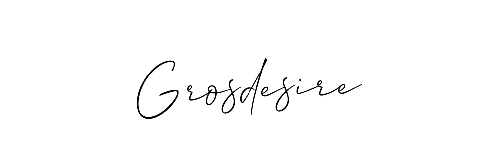 Also we have Grosdesire name is the best signature style. Create professional handwritten signature collection using Allison_Script autograph style. Grosdesire signature style 2 images and pictures png