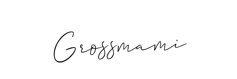 if you are searching for the best signature style for your name Grossmami. so please give up your signature search. here we have designed multiple signature styles  using Allison_Script. Grossmami signature style 2 images and pictures png