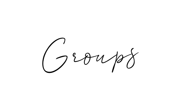 It looks lik you need a new signature style for name Groups. Design unique handwritten (Allison_Script) signature with our free signature maker in just a few clicks. Groups signature style 2 images and pictures png