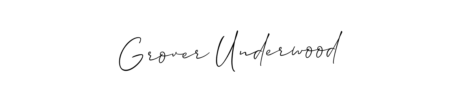 Create a beautiful signature design for name Grover Underwood. With this signature (Allison_Script) fonts, you can make a handwritten signature for free. Grover Underwood signature style 2 images and pictures png
