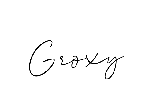 Similarly Allison_Script is the best handwritten signature design. Signature creator online .You can use it as an online autograph creator for name Groxy. Groxy signature style 2 images and pictures png