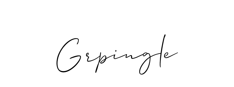 Use a signature maker to create a handwritten signature online. With this signature software, you can design (Allison_Script) your own signature for name Grpingle. Grpingle signature style 2 images and pictures png