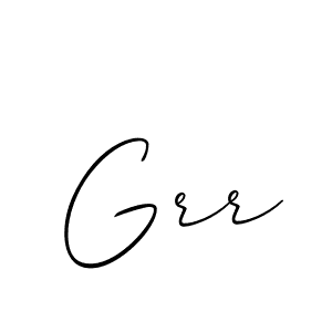 The best way (Allison_Script) to make a short signature is to pick only two or three words in your name. The name Grr include a total of six letters. For converting this name. Grr signature style 2 images and pictures png