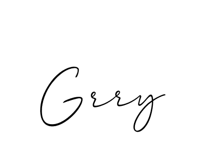 Use a signature maker to create a handwritten signature online. With this signature software, you can design (Allison_Script) your own signature for name Grry. Grry signature style 2 images and pictures png