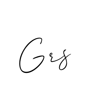 How to make Grs name signature. Use Allison_Script style for creating short signs online. This is the latest handwritten sign. Grs signature style 2 images and pictures png