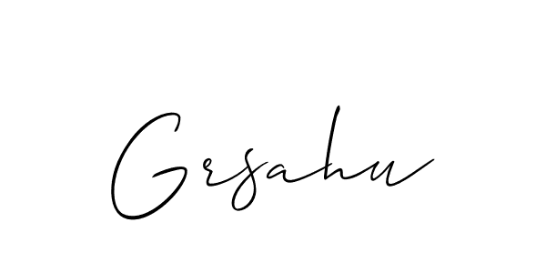 if you are searching for the best signature style for your name Grsahu. so please give up your signature search. here we have designed multiple signature styles  using Allison_Script. Grsahu signature style 2 images and pictures png