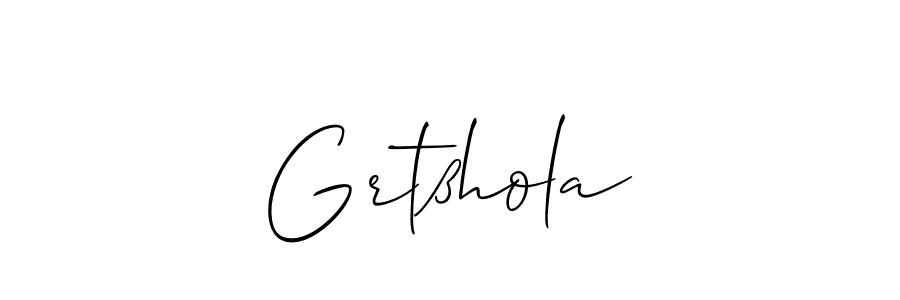 Similarly Allison_Script is the best handwritten signature design. Signature creator online .You can use it as an online autograph creator for name Grtßhola. Grtßhola signature style 2 images and pictures png