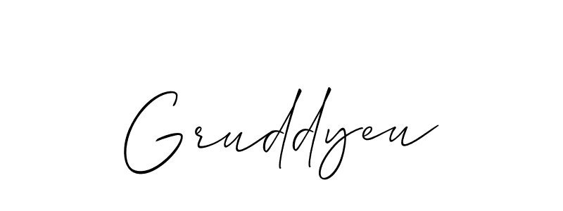 Make a beautiful signature design for name Gruddyeu. With this signature (Allison_Script) style, you can create a handwritten signature for free. Gruddyeu signature style 2 images and pictures png