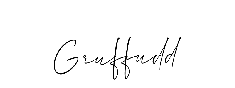 Make a beautiful signature design for name Gruffudd. With this signature (Allison_Script) style, you can create a handwritten signature for free. Gruffudd signature style 2 images and pictures png