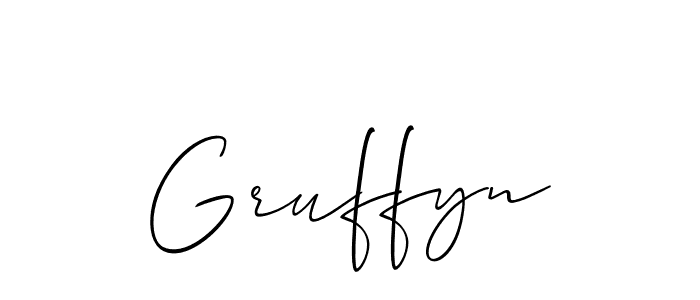 Make a beautiful signature design for name Gruffyn. With this signature (Allison_Script) style, you can create a handwritten signature for free. Gruffyn signature style 2 images and pictures png