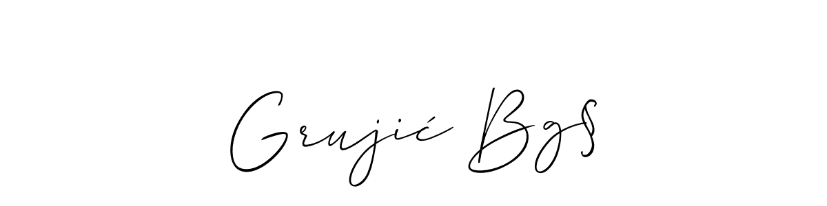 Once you've used our free online signature maker to create your best signature Allison_Script style, it's time to enjoy all of the benefits that Grujić Bg§ name signing documents. Grujić Bg§ signature style 2 images and pictures png