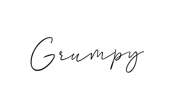 Create a beautiful signature design for name Grumpy. With this signature (Allison_Script) fonts, you can make a handwritten signature for free. Grumpy signature style 2 images and pictures png