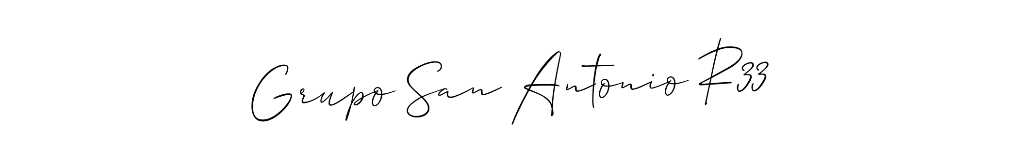 Make a short Grupo San Antonio R33 signature style. Manage your documents anywhere anytime using Allison_Script. Create and add eSignatures, submit forms, share and send files easily. Grupo San Antonio R33 signature style 2 images and pictures png
