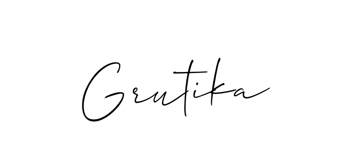 Make a beautiful signature design for name Grutika. Use this online signature maker to create a handwritten signature for free. Grutika signature style 2 images and pictures png