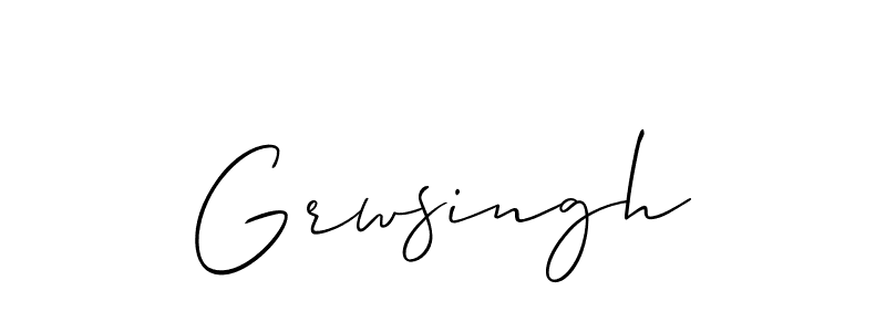 It looks lik you need a new signature style for name Grwsingh. Design unique handwritten (Allison_Script) signature with our free signature maker in just a few clicks. Grwsingh signature style 2 images and pictures png