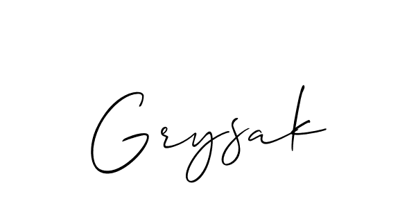 The best way (Allison_Script) to make a short signature is to pick only two or three words in your name. The name Grysak include a total of six letters. For converting this name. Grysak signature style 2 images and pictures png