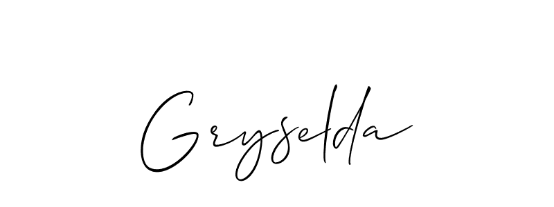 Design your own signature with our free online signature maker. With this signature software, you can create a handwritten (Allison_Script) signature for name Gryselda. Gryselda signature style 2 images and pictures png