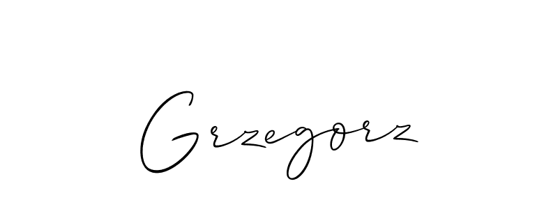 How to make Grzegorz name signature. Use Allison_Script style for creating short signs online. This is the latest handwritten sign. Grzegorz signature style 2 images and pictures png