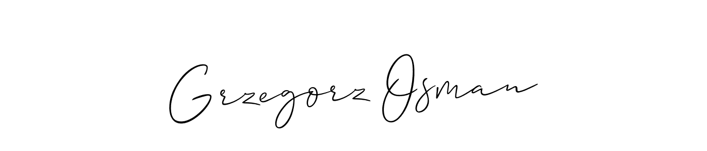 Use a signature maker to create a handwritten signature online. With this signature software, you can design (Allison_Script) your own signature for name Grzegorz Osman. Grzegorz Osman signature style 2 images and pictures png