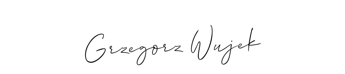 It looks lik you need a new signature style for name Grzegorz Wujek. Design unique handwritten (Allison_Script) signature with our free signature maker in just a few clicks. Grzegorz Wujek signature style 2 images and pictures png