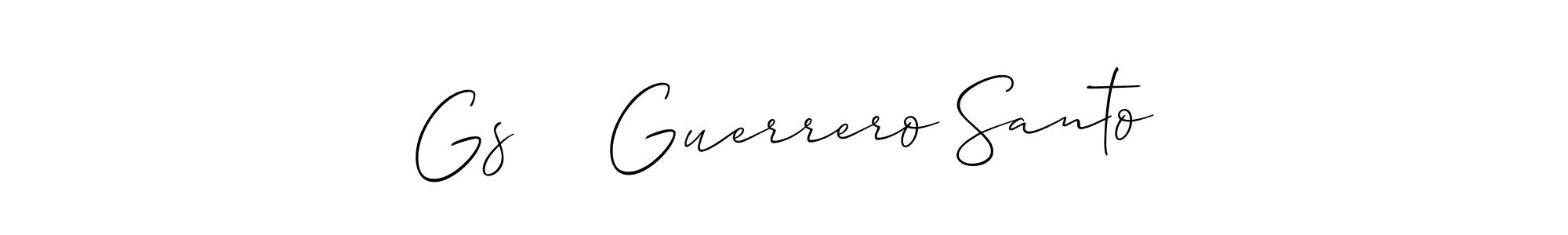 Best and Professional Signature Style for Gs    Guerrero Santo. Allison_Script Best Signature Style Collection. Gs    Guerrero Santo signature style 2 images and pictures png