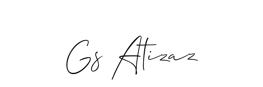 You should practise on your own different ways (Allison_Script) to write your name (Gs Atizaz) in signature. don't let someone else do it for you. Gs Atizaz signature style 2 images and pictures png
