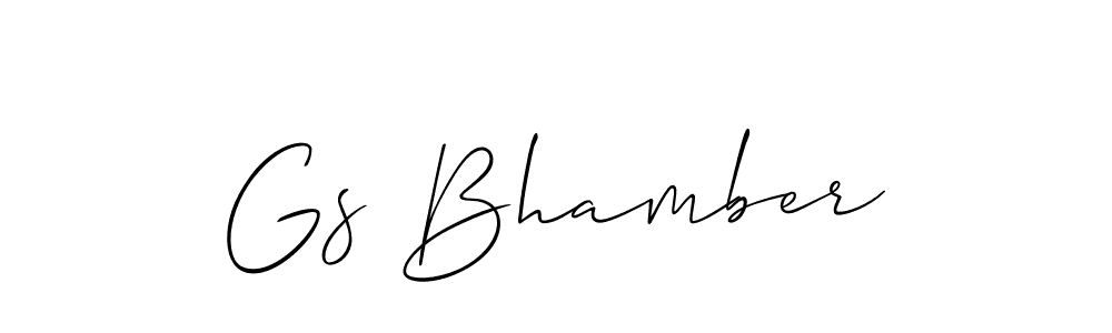 Also You can easily find your signature by using the search form. We will create Gs Bhamber name handwritten signature images for you free of cost using Allison_Script sign style. Gs Bhamber signature style 2 images and pictures png