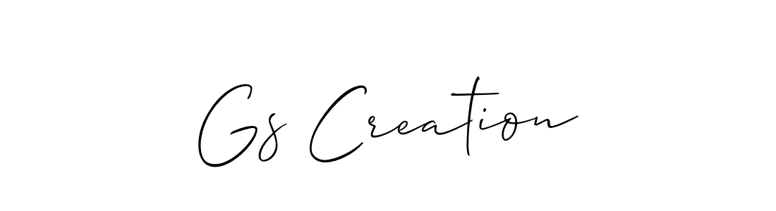 Also You can easily find your signature by using the search form. We will create Gs Creation name handwritten signature images for you free of cost using Allison_Script sign style. Gs Creation signature style 2 images and pictures png