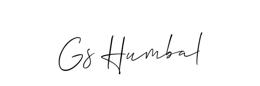 How to Draw Gs Humbal signature style? Allison_Script is a latest design signature styles for name Gs Humbal. Gs Humbal signature style 2 images and pictures png