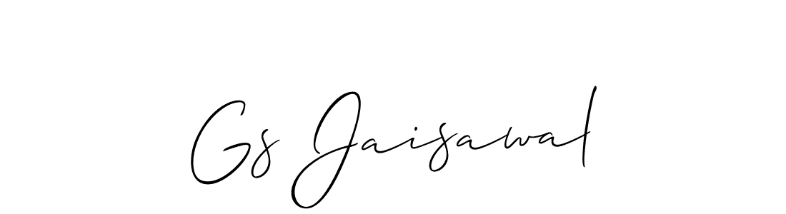 Use a signature maker to create a handwritten signature online. With this signature software, you can design (Allison_Script) your own signature for name Gs Jaisawal. Gs Jaisawal signature style 2 images and pictures png