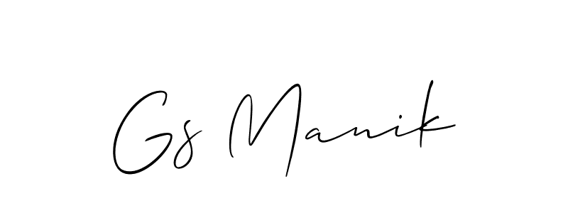 Best and Professional Signature Style for Gs Manik. Allison_Script Best Signature Style Collection. Gs Manik signature style 2 images and pictures png