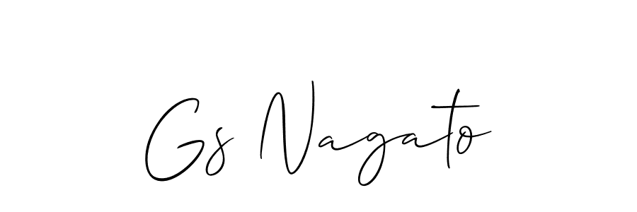 Use a signature maker to create a handwritten signature online. With this signature software, you can design (Allison_Script) your own signature for name Gs Nagato. Gs Nagato signature style 2 images and pictures png