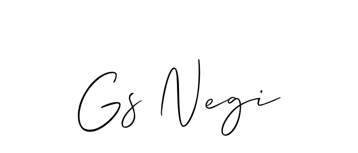 Similarly Allison_Script is the best handwritten signature design. Signature creator online .You can use it as an online autograph creator for name Gs Negi. Gs Negi signature style 2 images and pictures png