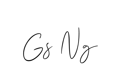 Gs Ng stylish signature style. Best Handwritten Sign (Allison_Script) for my name. Handwritten Signature Collection Ideas for my name Gs Ng. Gs Ng signature style 2 images and pictures png