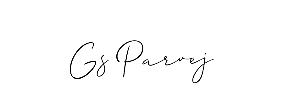 Similarly Allison_Script is the best handwritten signature design. Signature creator online .You can use it as an online autograph creator for name Gs Parvej. Gs Parvej signature style 2 images and pictures png