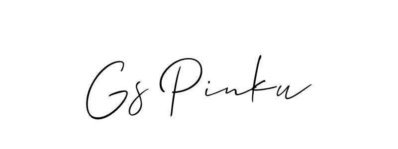 It looks lik you need a new signature style for name Gs Pinku. Design unique handwritten (Allison_Script) signature with our free signature maker in just a few clicks. Gs Pinku signature style 2 images and pictures png