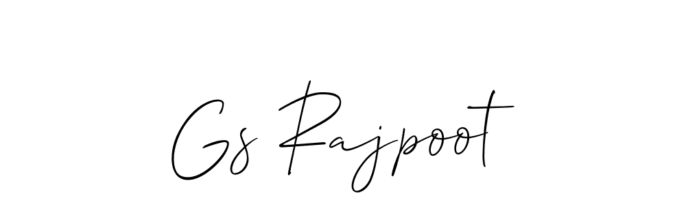 How to Draw Gs Rajpoot signature style? Allison_Script is a latest design signature styles for name Gs Rajpoot. Gs Rajpoot signature style 2 images and pictures png