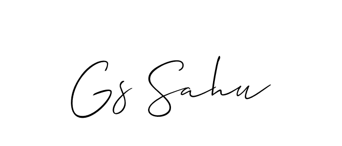 How to make Gs Sahu name signature. Use Allison_Script style for creating short signs online. This is the latest handwritten sign. Gs Sahu signature style 2 images and pictures png