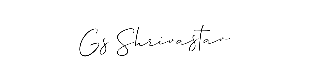 Also You can easily find your signature by using the search form. We will create Gs Shrivastav name handwritten signature images for you free of cost using Allison_Script sign style. Gs Shrivastav signature style 2 images and pictures png