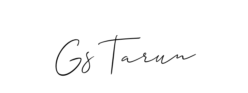 You should practise on your own different ways (Allison_Script) to write your name (Gs Tarun) in signature. don't let someone else do it for you. Gs Tarun signature style 2 images and pictures png