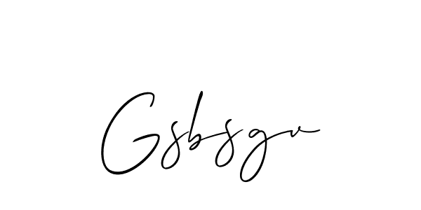 How to make Gsbsgv name signature. Use Allison_Script style for creating short signs online. This is the latest handwritten sign. Gsbsgv signature style 2 images and pictures png
