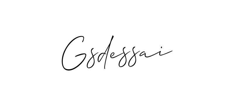Design your own signature with our free online signature maker. With this signature software, you can create a handwritten (Allison_Script) signature for name Gsdessai. Gsdessai signature style 2 images and pictures png